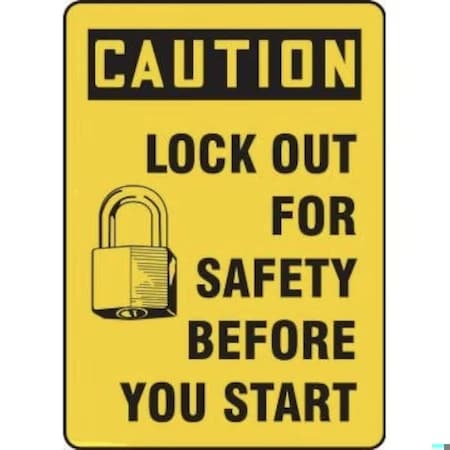 Accuform LOCKOUTTAGOUT SIGN 7 X 10 MLKT623XT MLKT623XT